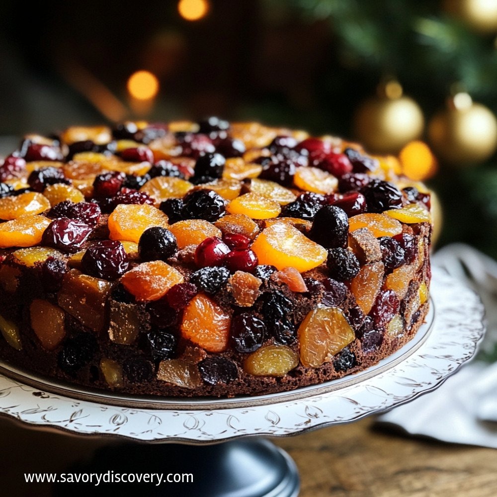 Festive Fruit Loaded Christmas Cake