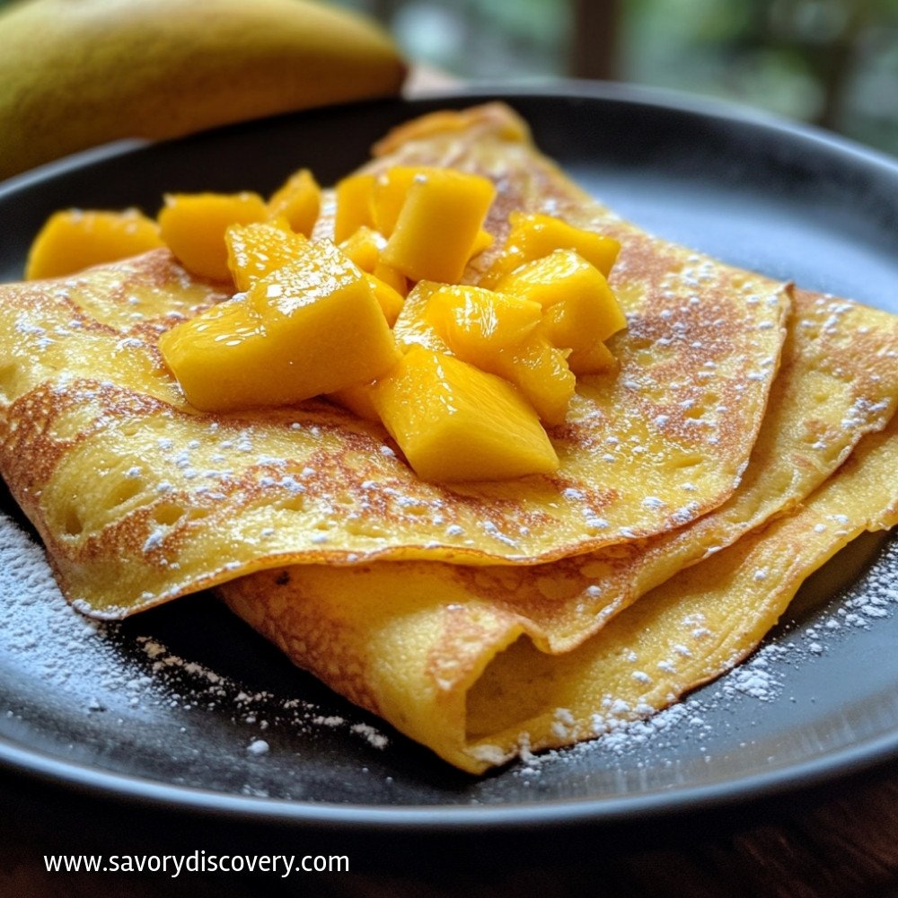 Gluten-Free Jowar Crepes with Mangoes