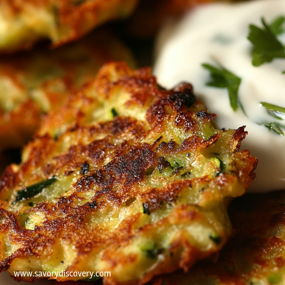 Greek Zucchini Fritters with Garlic Yogurt