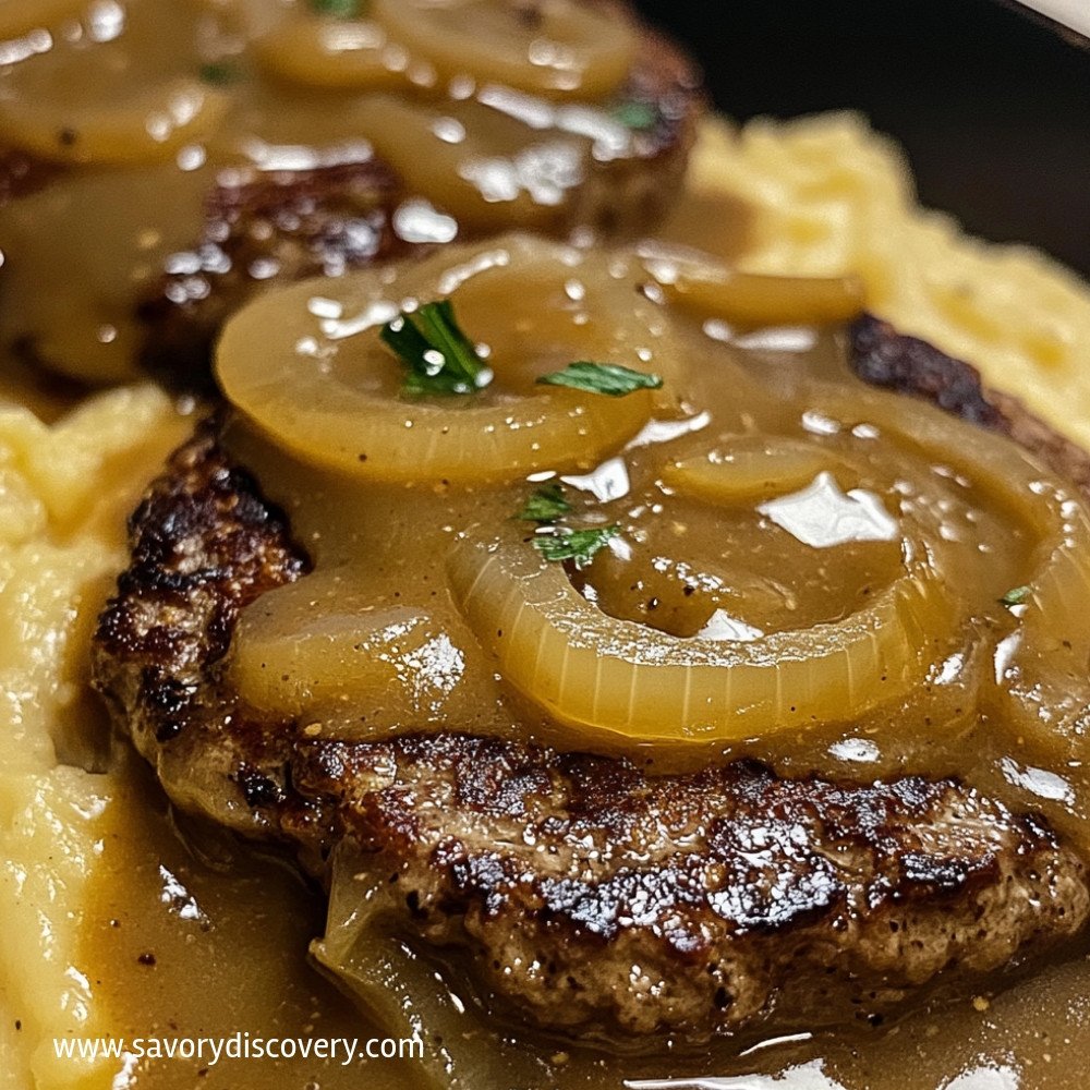 Hamburger Steaks with Onion Gravy