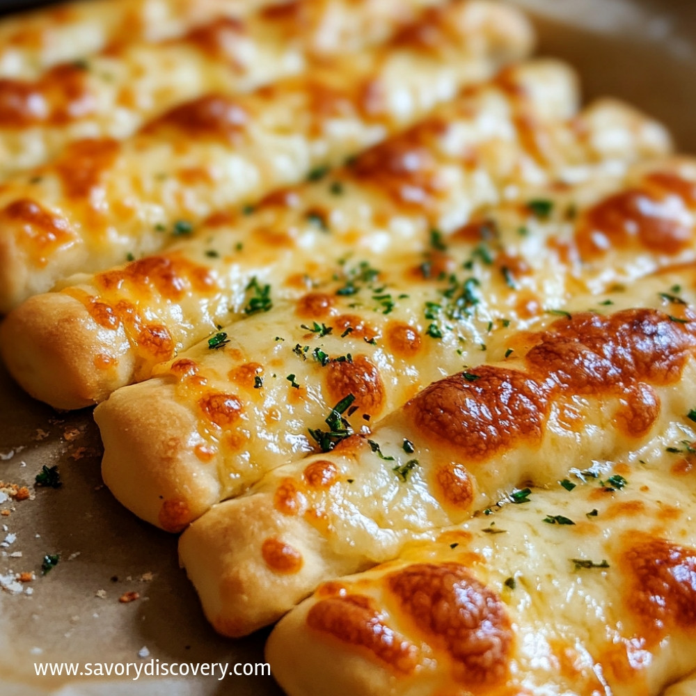 Homemade Cheesy Garlic Breadsticks