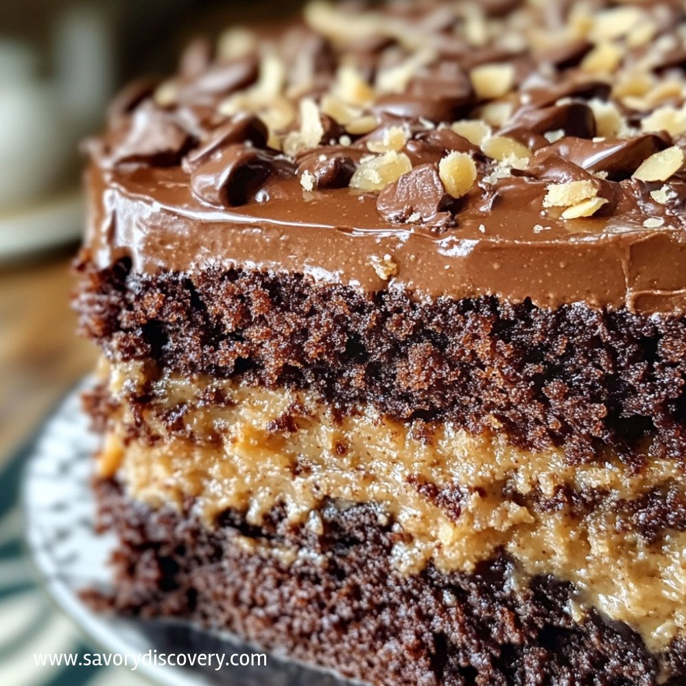 Homemade Traditional German Chocolate Cake