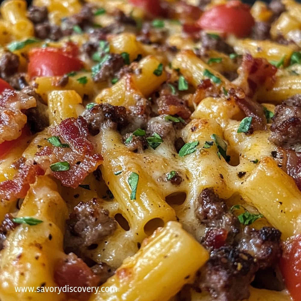Loaded Bacon Cheeseburger Pasta