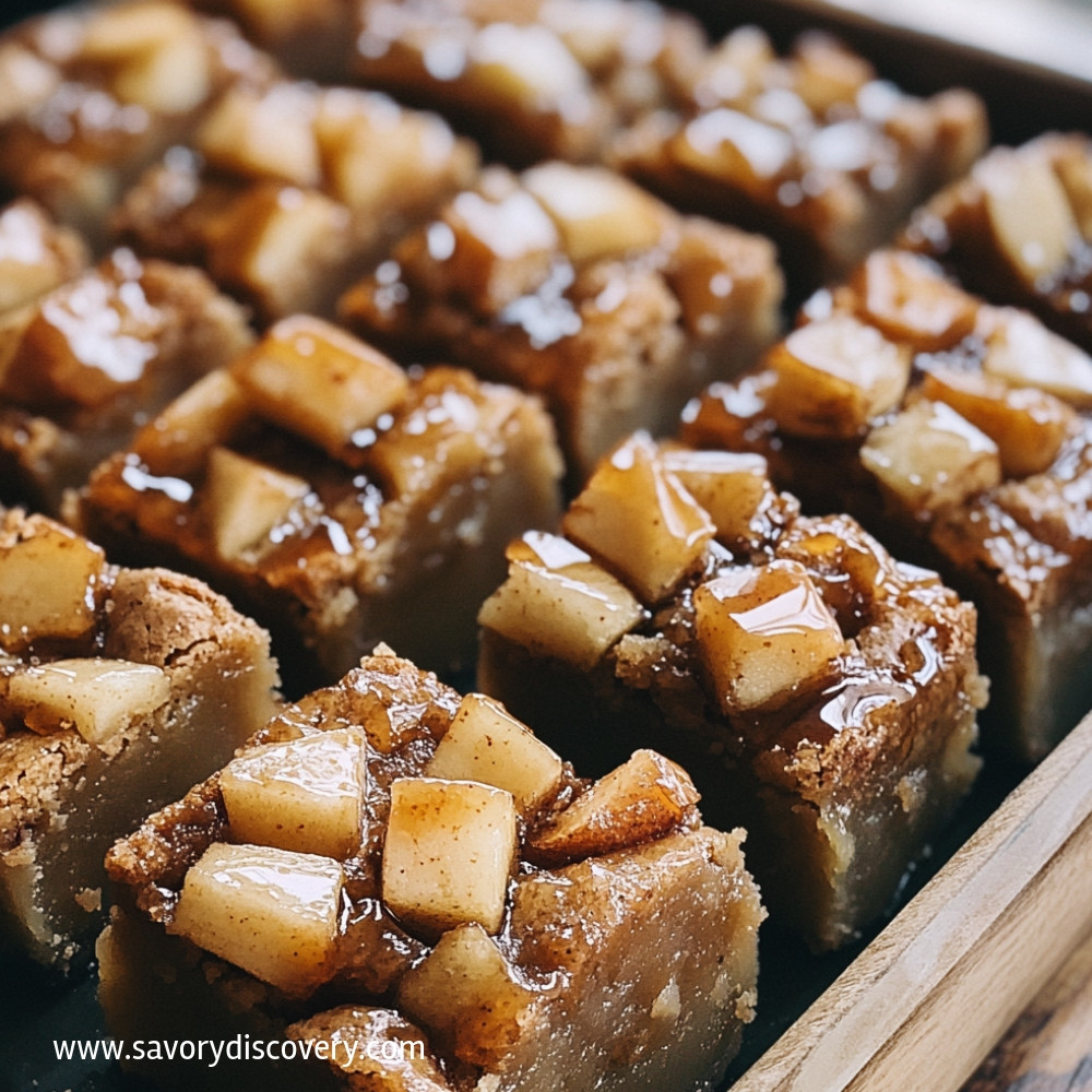 Maple Glazed Apple Blondies