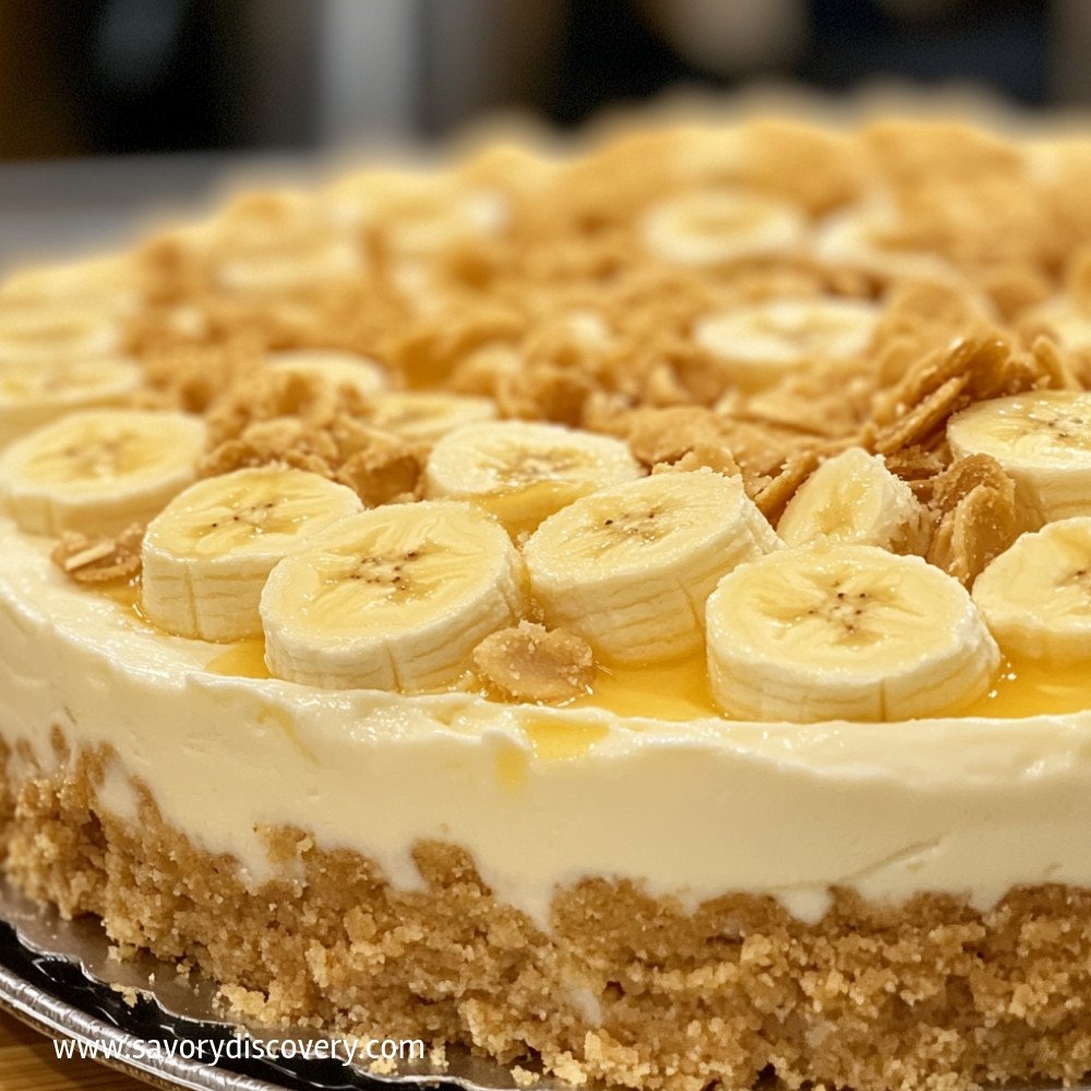 No Bake Banana Cream Pudding Cheesecake