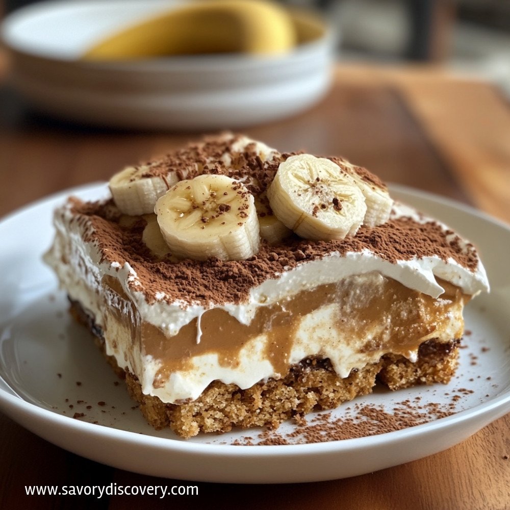 No-Bake Easy Eggless Banoffee Pudding