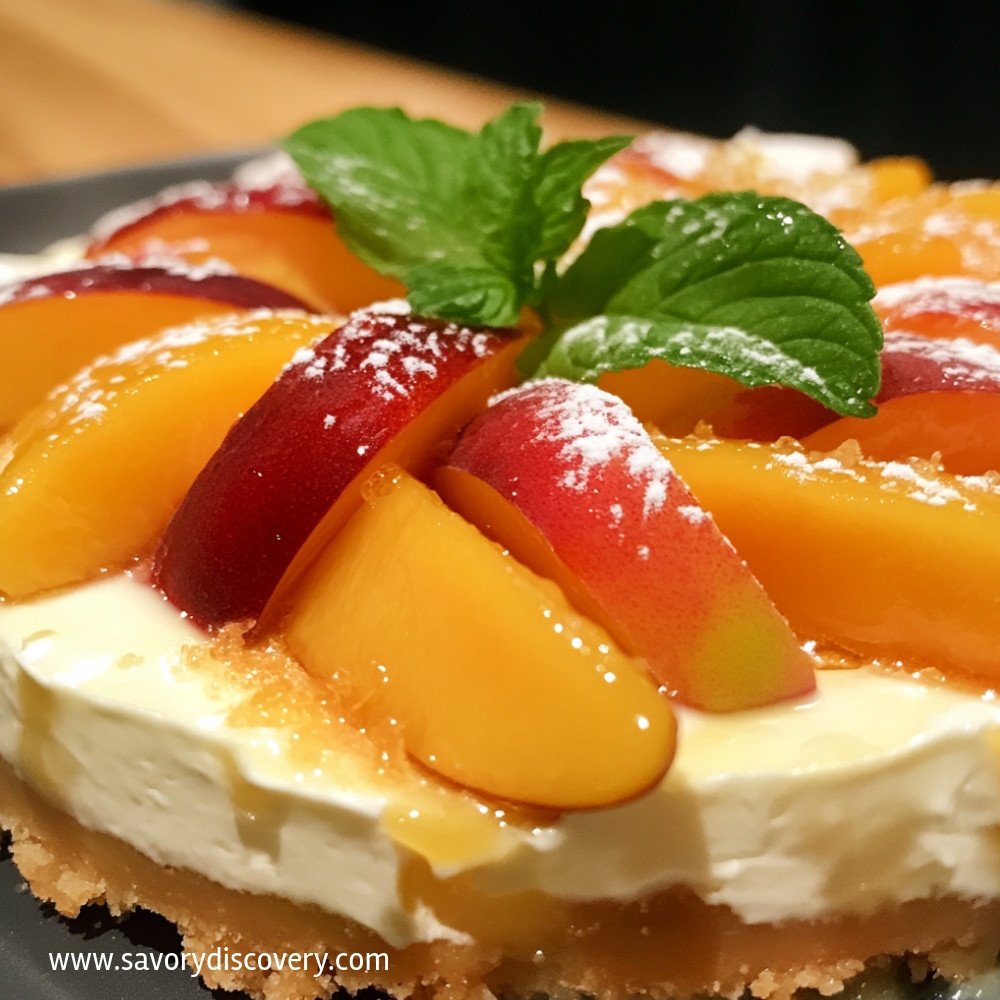 No-Bake Peach Cheesecake