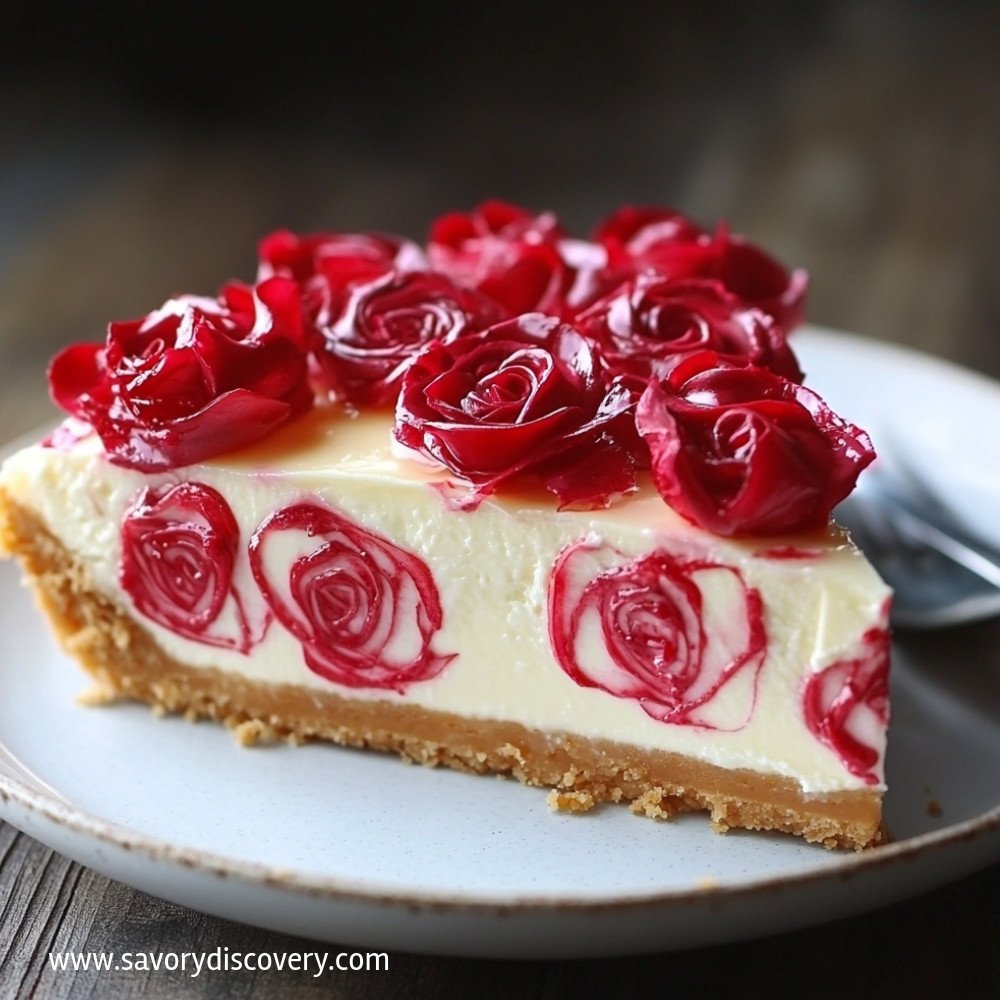 No-Bake Rose Cheesecake