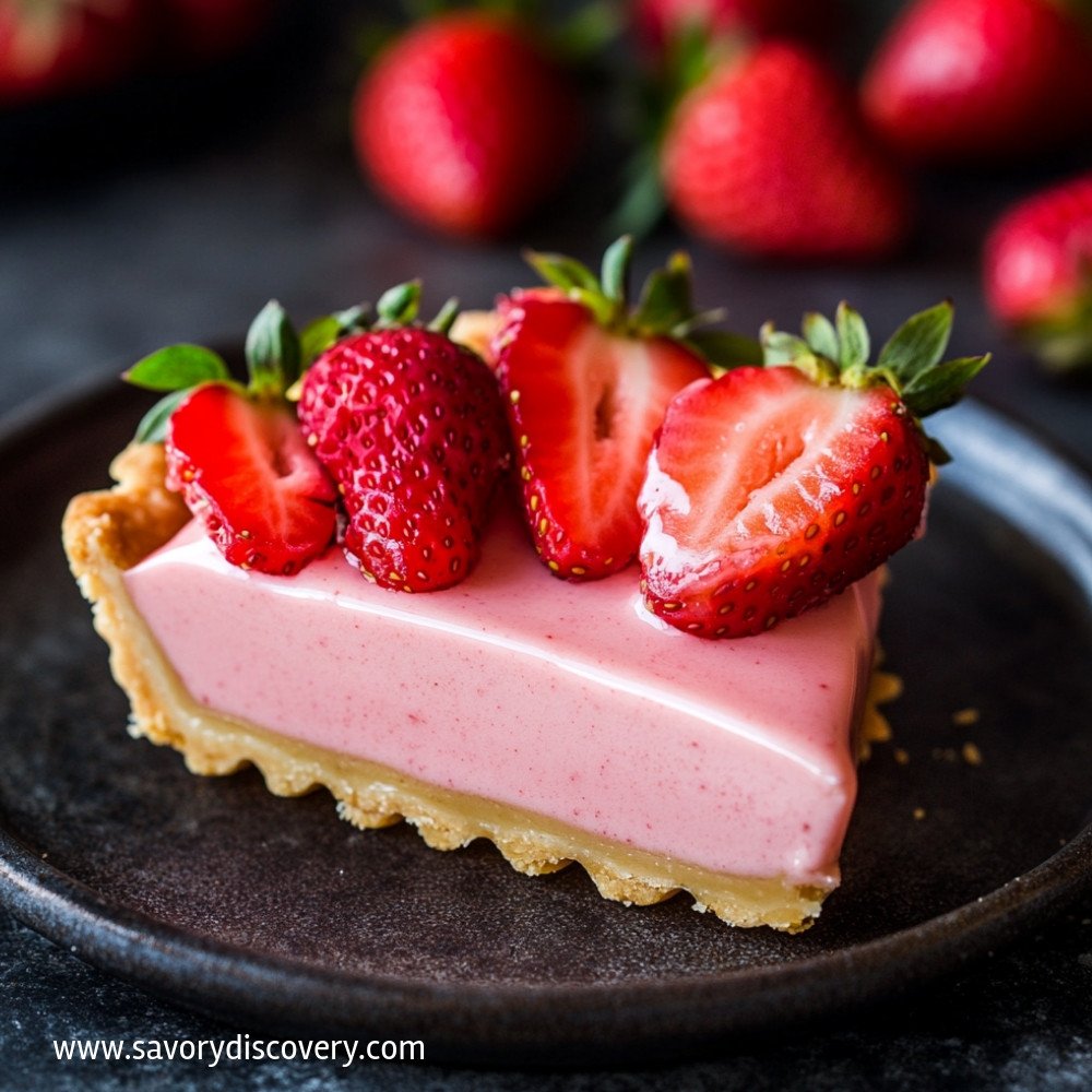 No-Bake Strawberry Custard Tart