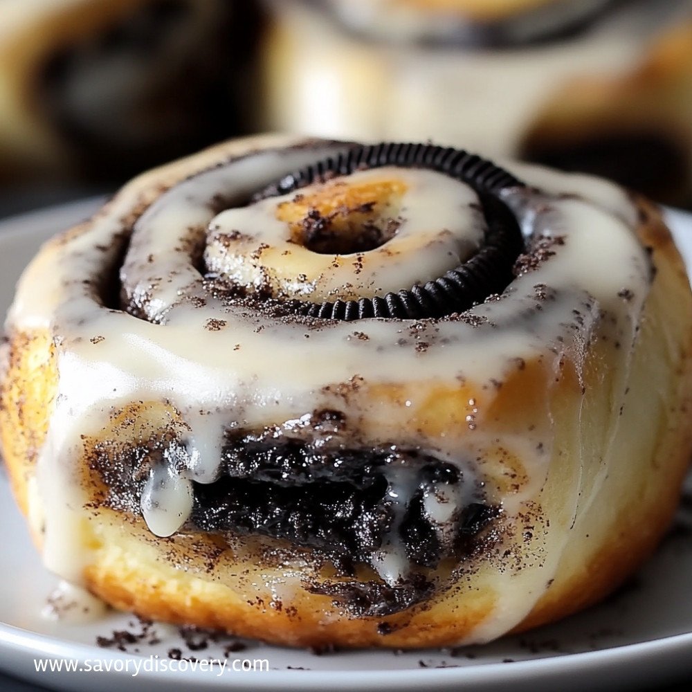 Oreo Stuffed Cinnamon Rolls