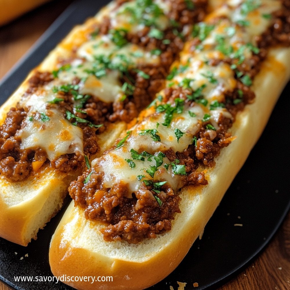 Sloppy Joe Garlic Bread