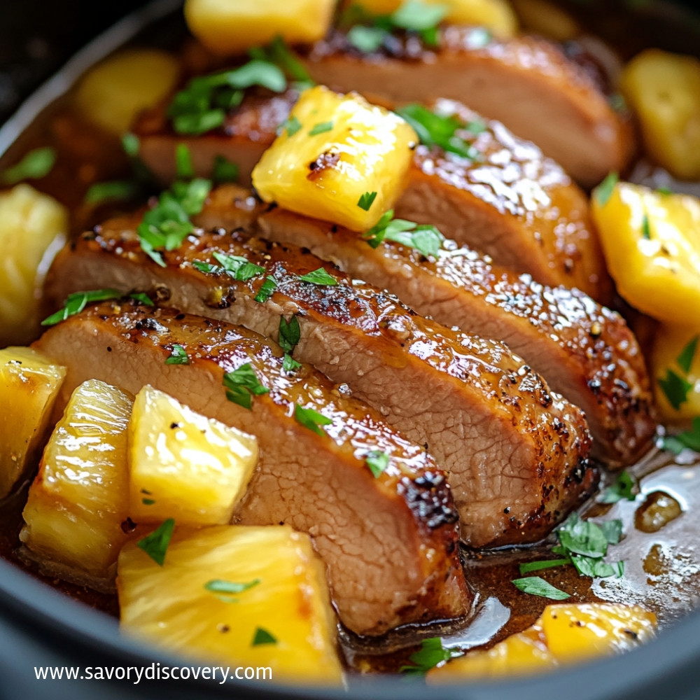 Slow Cooker Pineapple Pork Loin