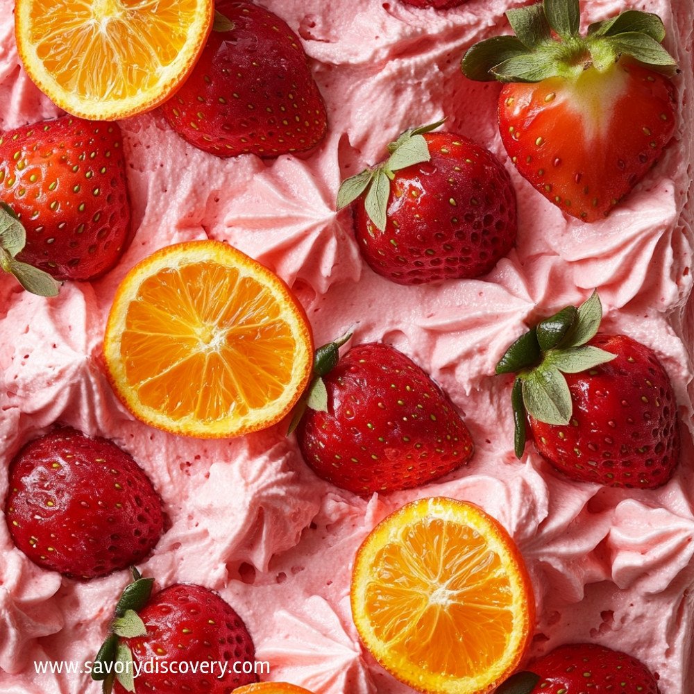 Strawberry Cake with Orange Cream Cheese Frosting
