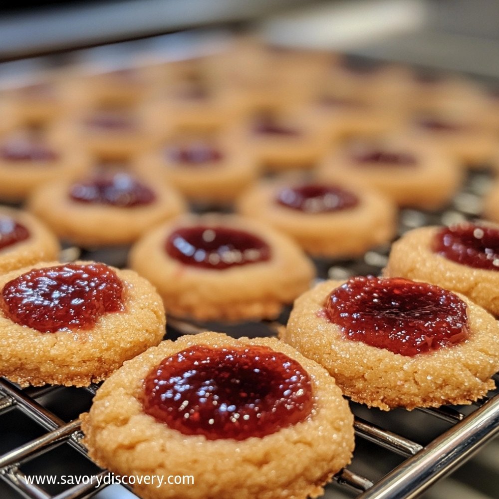 Strawberry Jam Thumbprint Cookies
