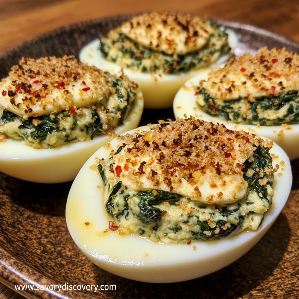 Stuffed Eggs with Spinach