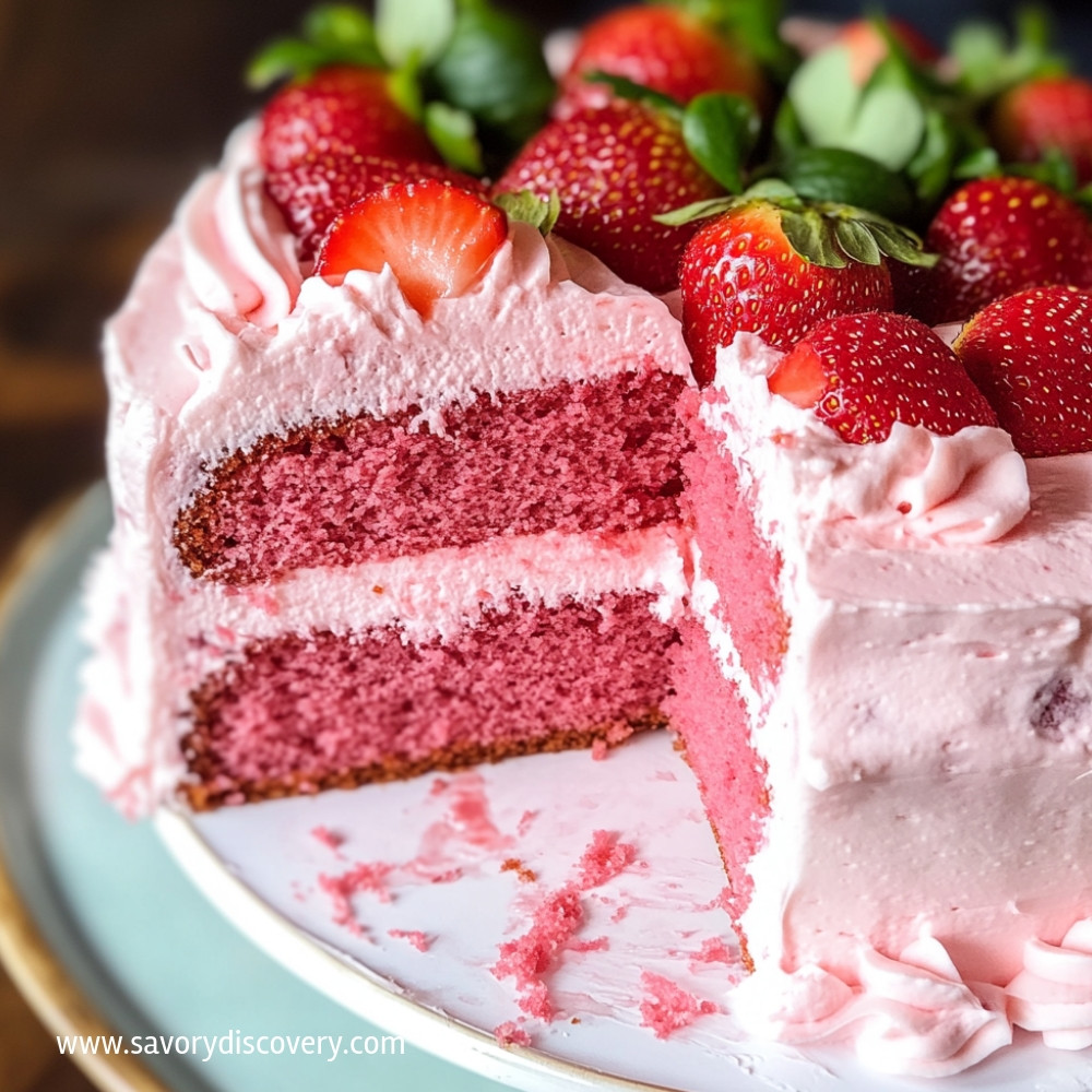 Best Strawberry Cake Ever