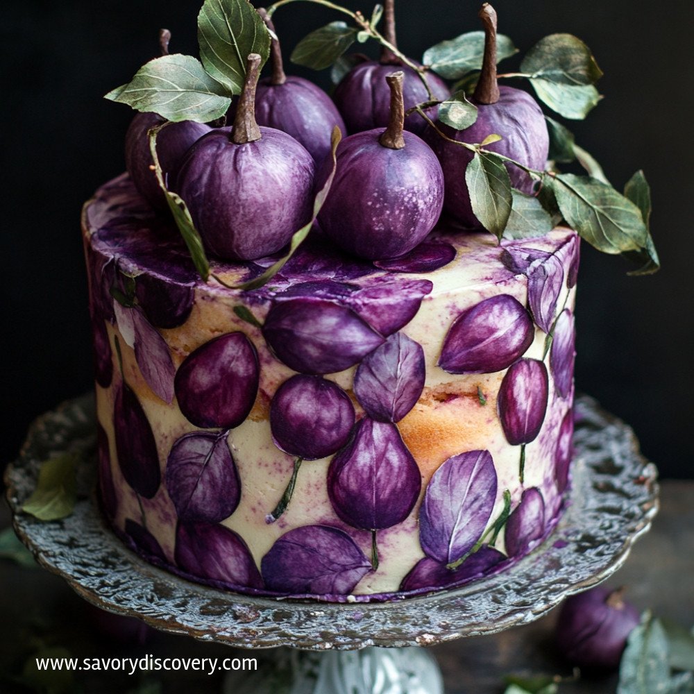 Cake with Paper Plums