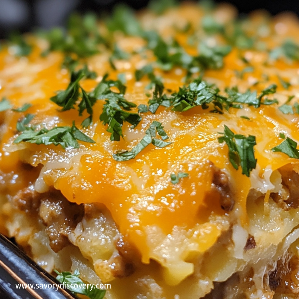 Cheesy Taco Hashbrown Casserole