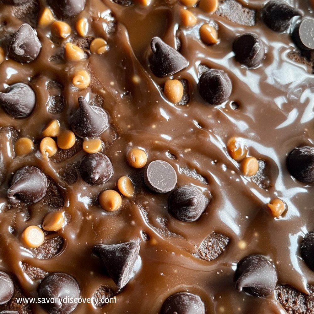 Chocolate Caramel Poke Cake