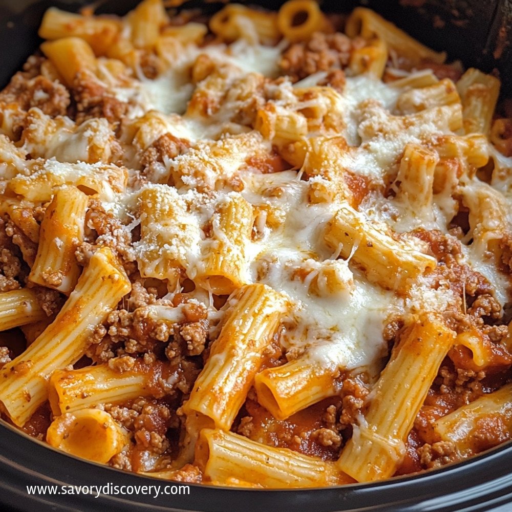 Crock Pot Baked Ziti