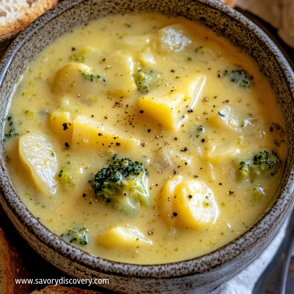 Crockpot Potato Broccoli Cheddar Soup