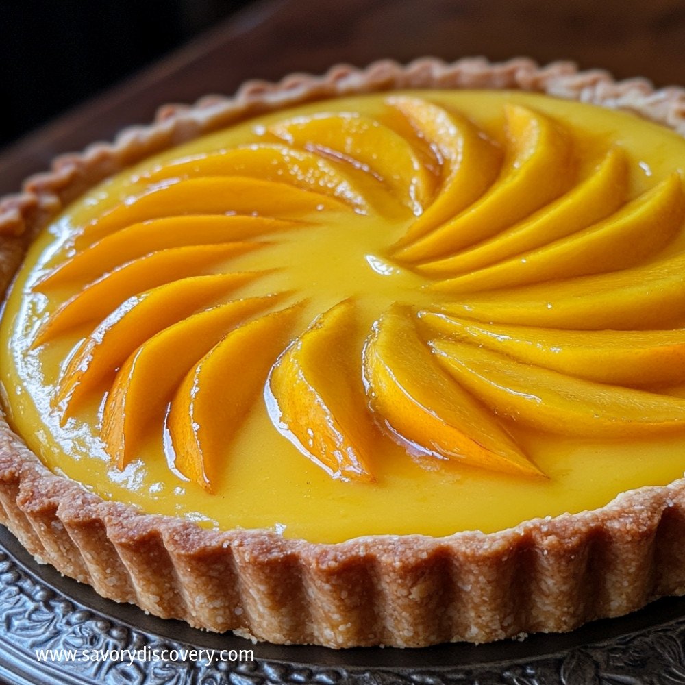 Eggless Mango Cream Cheese Tart