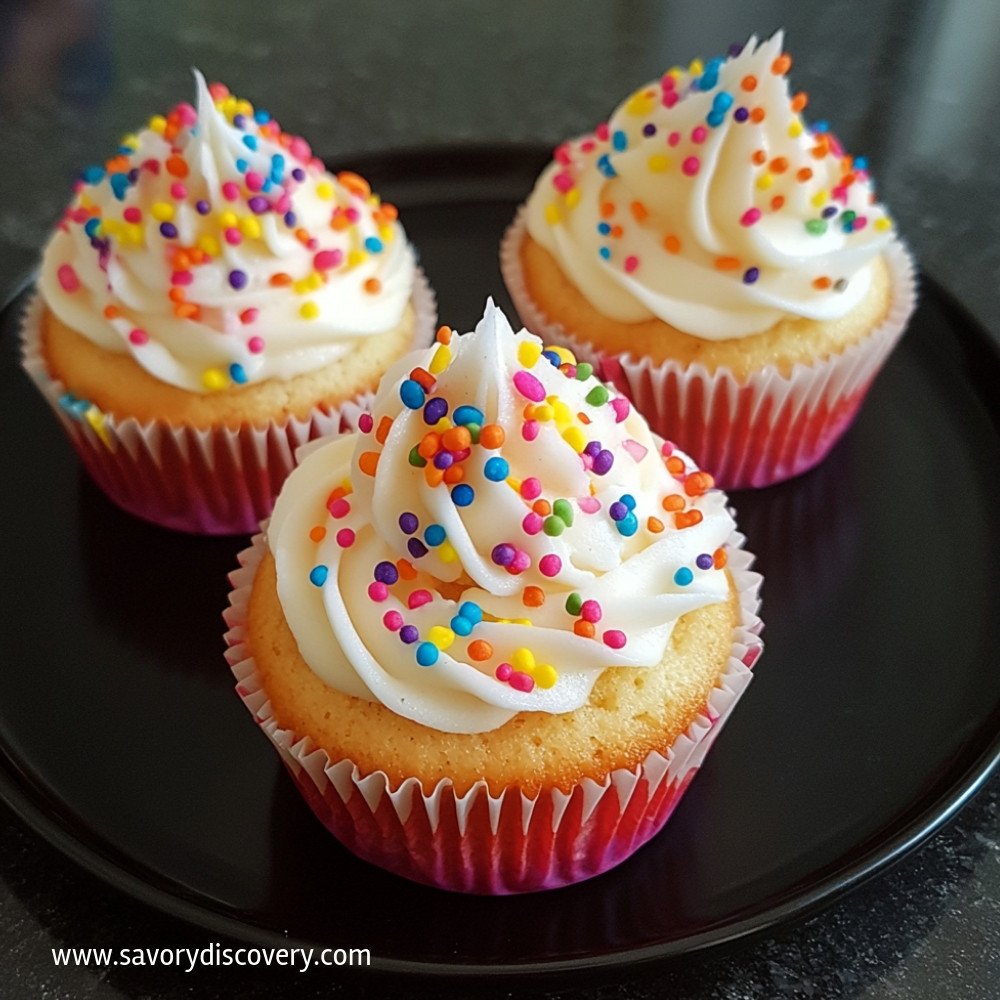 Eggless Microwave Vanilla Cupcakes