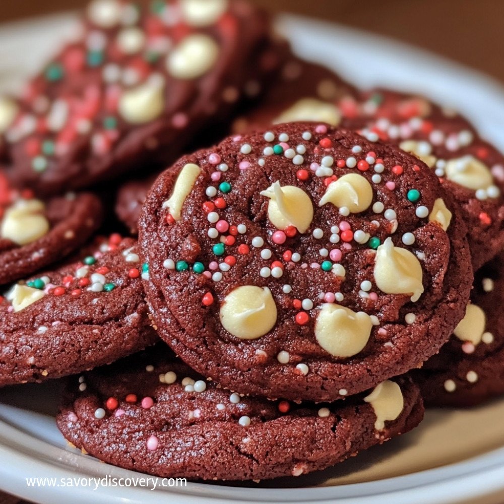 Eggless Red Velvet Cookies