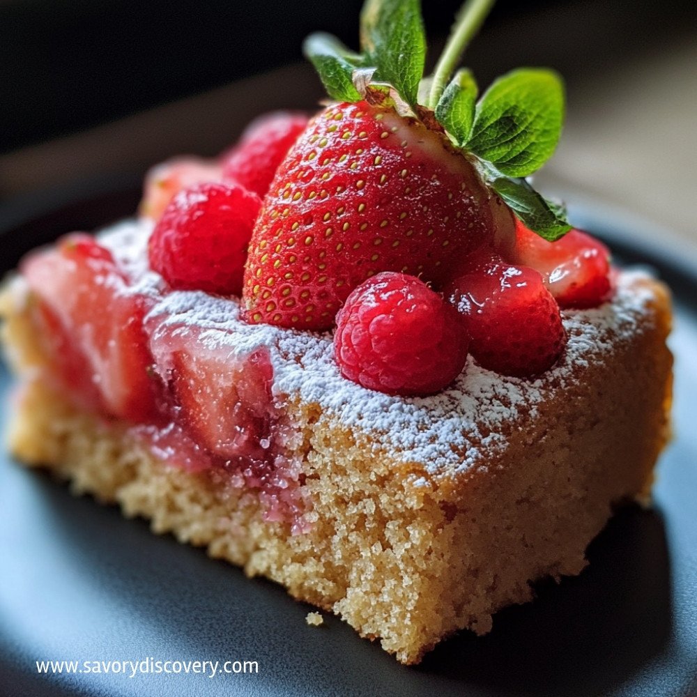 Eggless Strawberry Cake