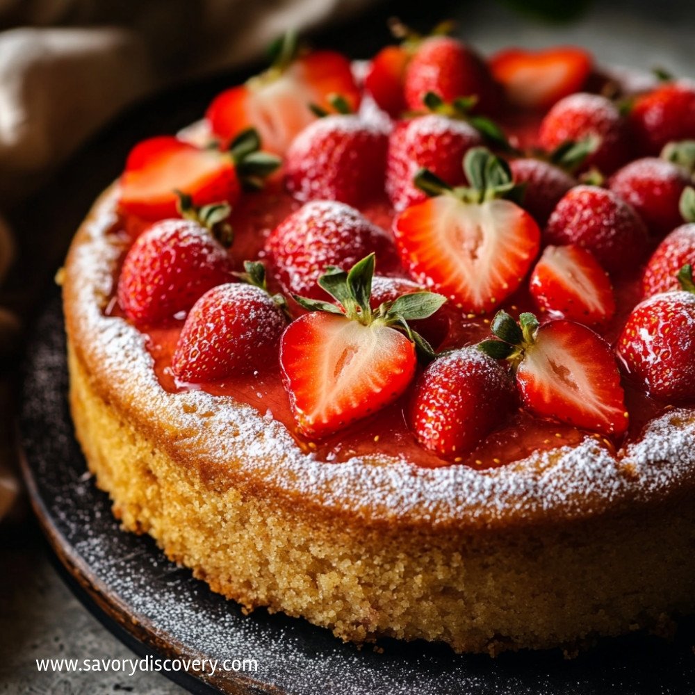 Eggless Strawberry Tea Cake