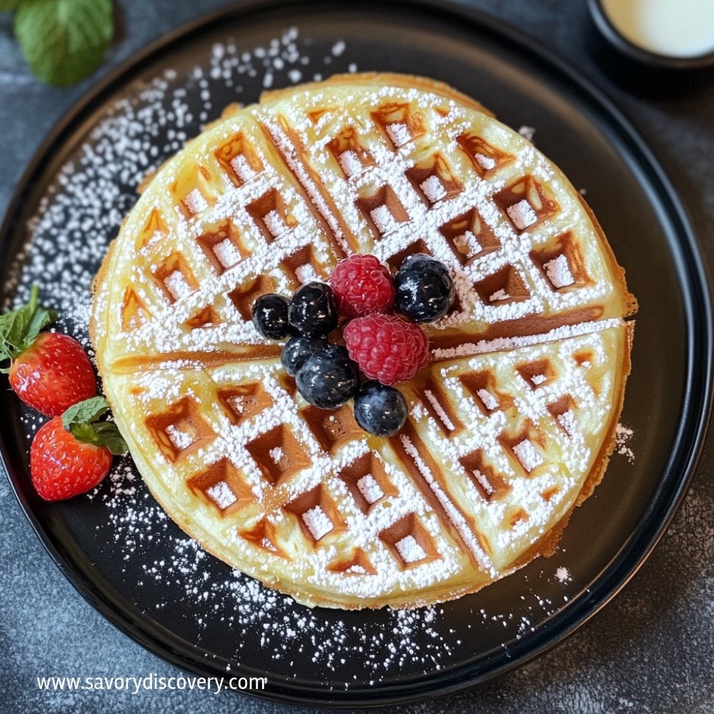 Eggless Waffles Without Waffle Maker