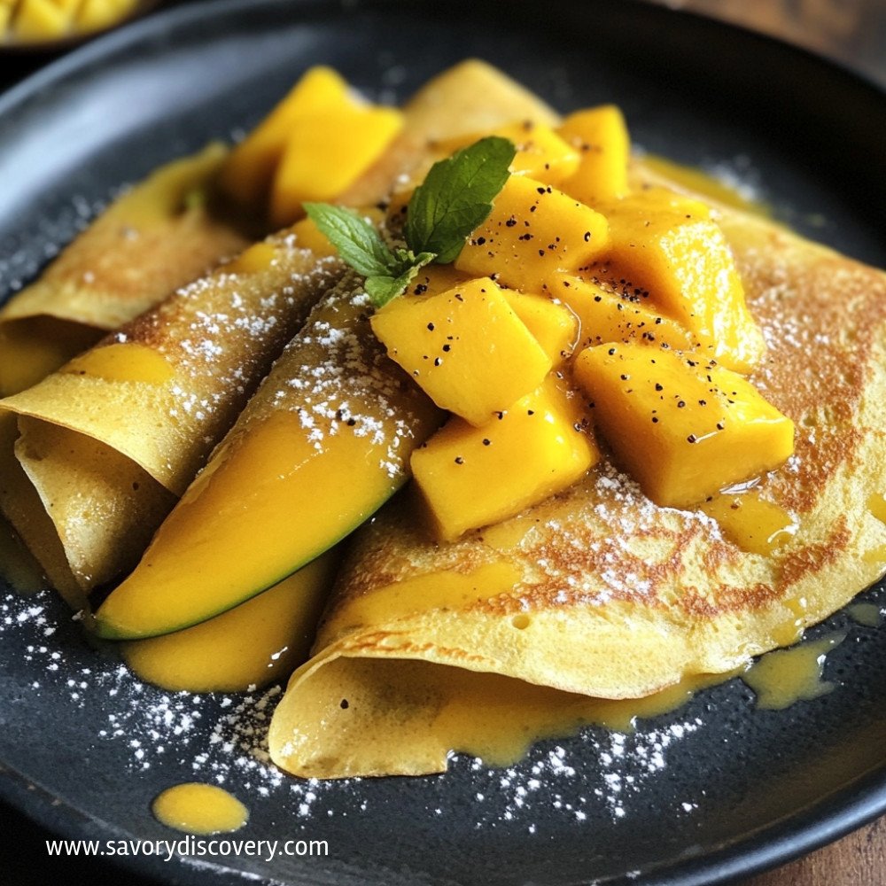 Gluten-Free Jowar Crepes with Mangoes