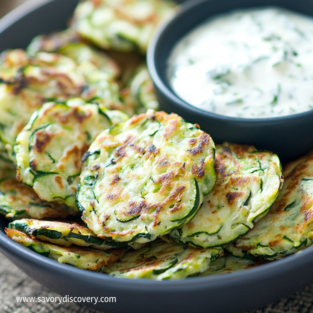 Greek Zucchini Fritters with Garlic Yogurt