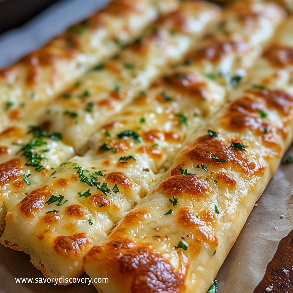 Homemade Cheesy Garlic Breadsticks