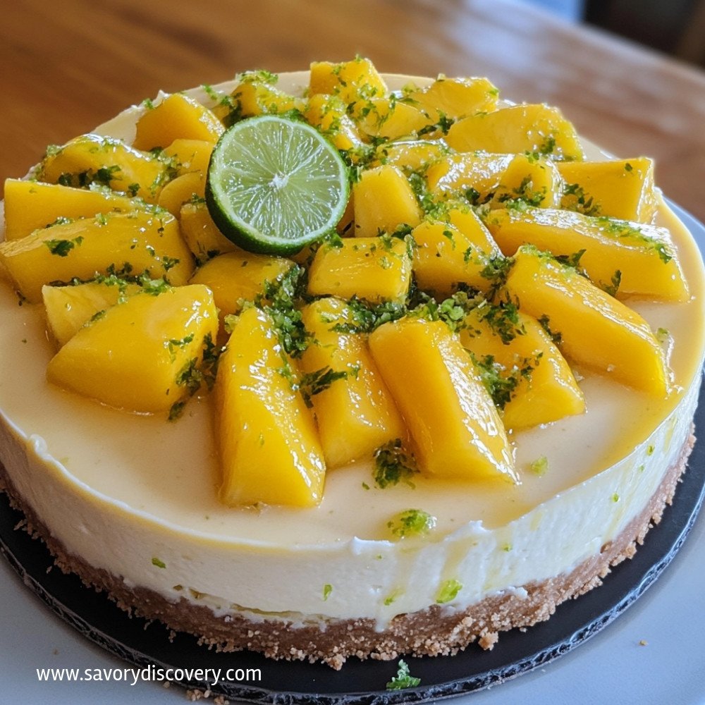 Mango Lime Cheesecake