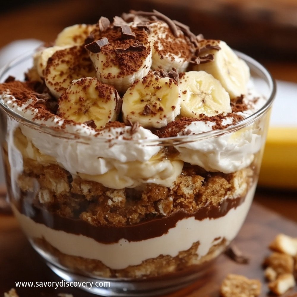 No-Bake Easy Eggless Banoffee Pudding