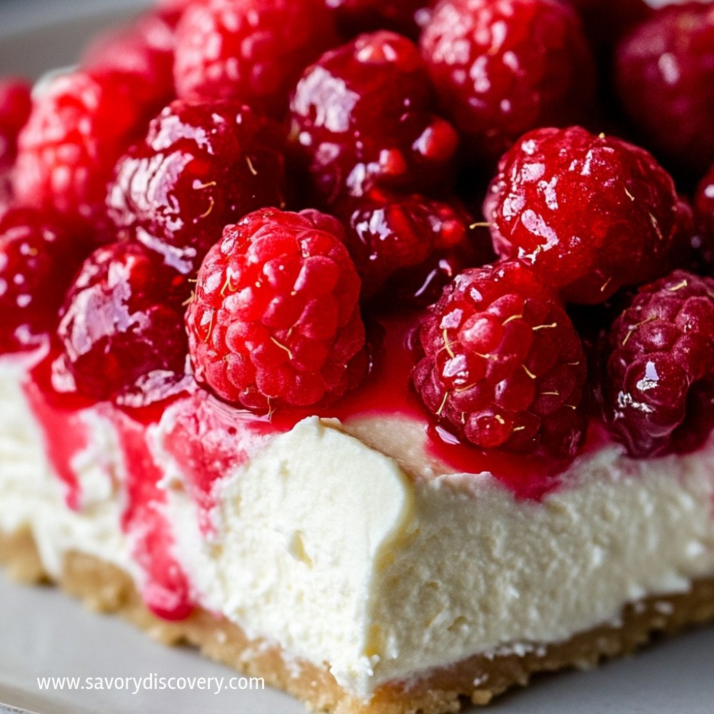 No-Bake Lemon Raspberry Cheesecake