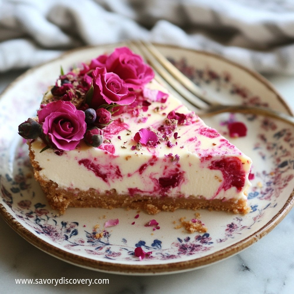 No-Bake Rose Cheesecake