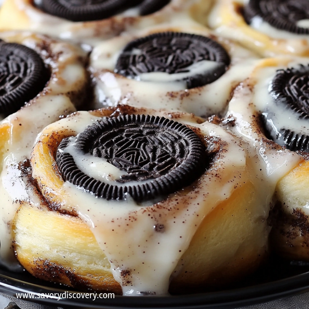 Oreo Stuffed Cinnamon Rolls