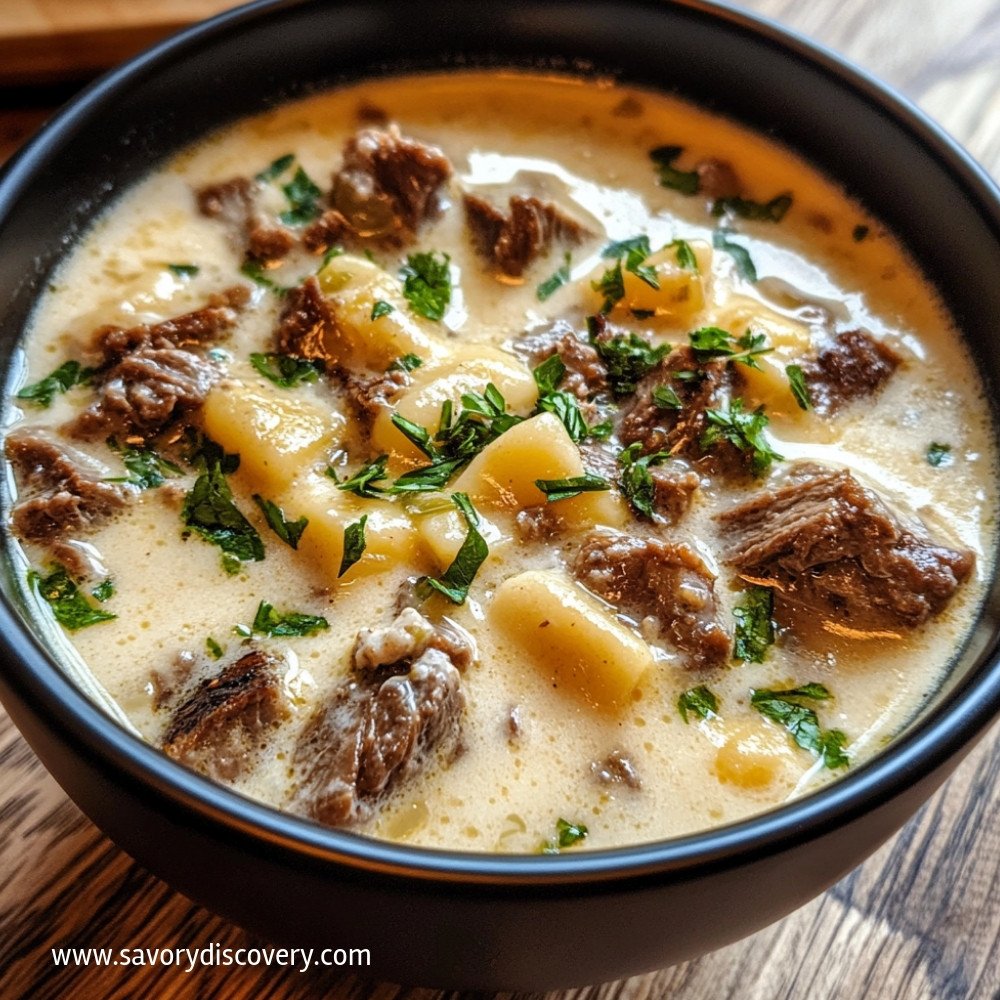 Philly Cheese Steak Soup