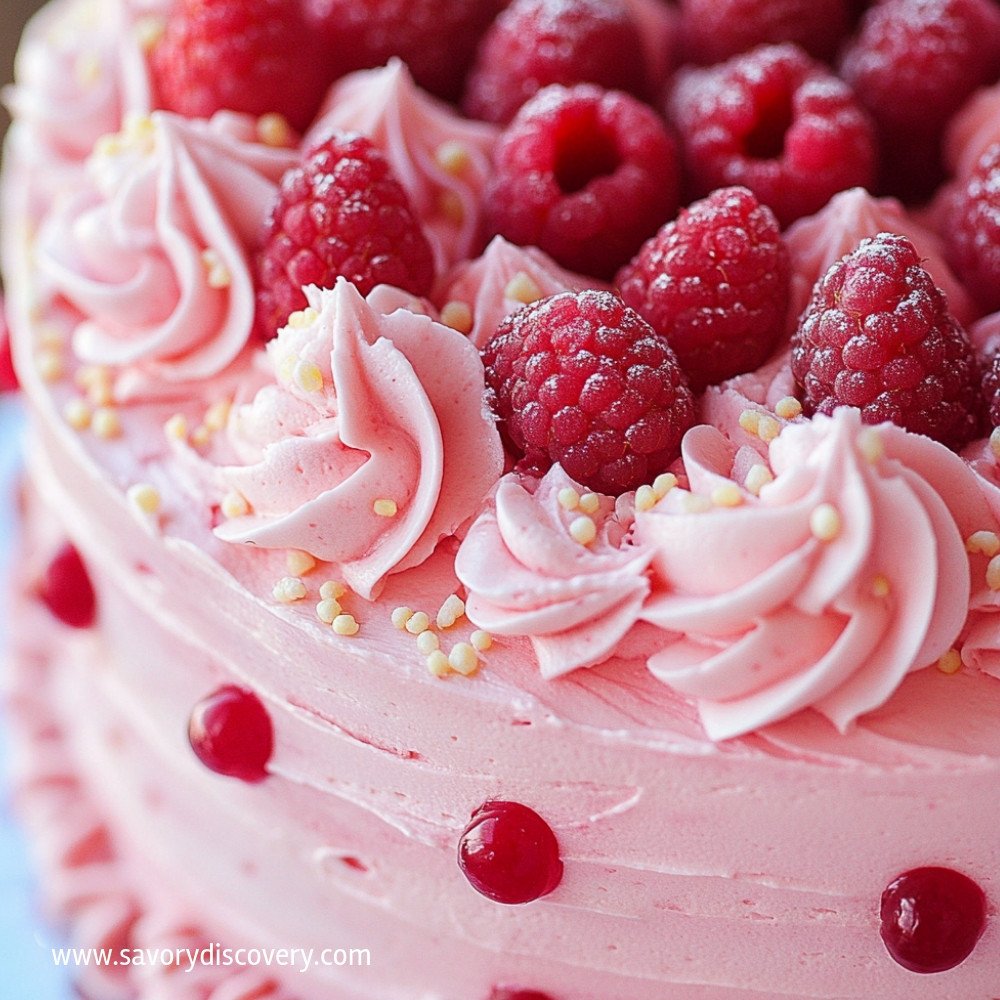 Raspberry Cream Cheese Layer Cake