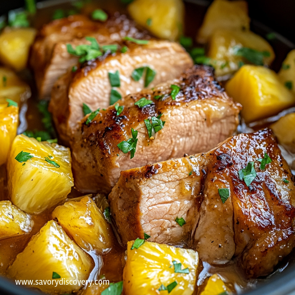 Slow Cooker Pineapple Pork Loin