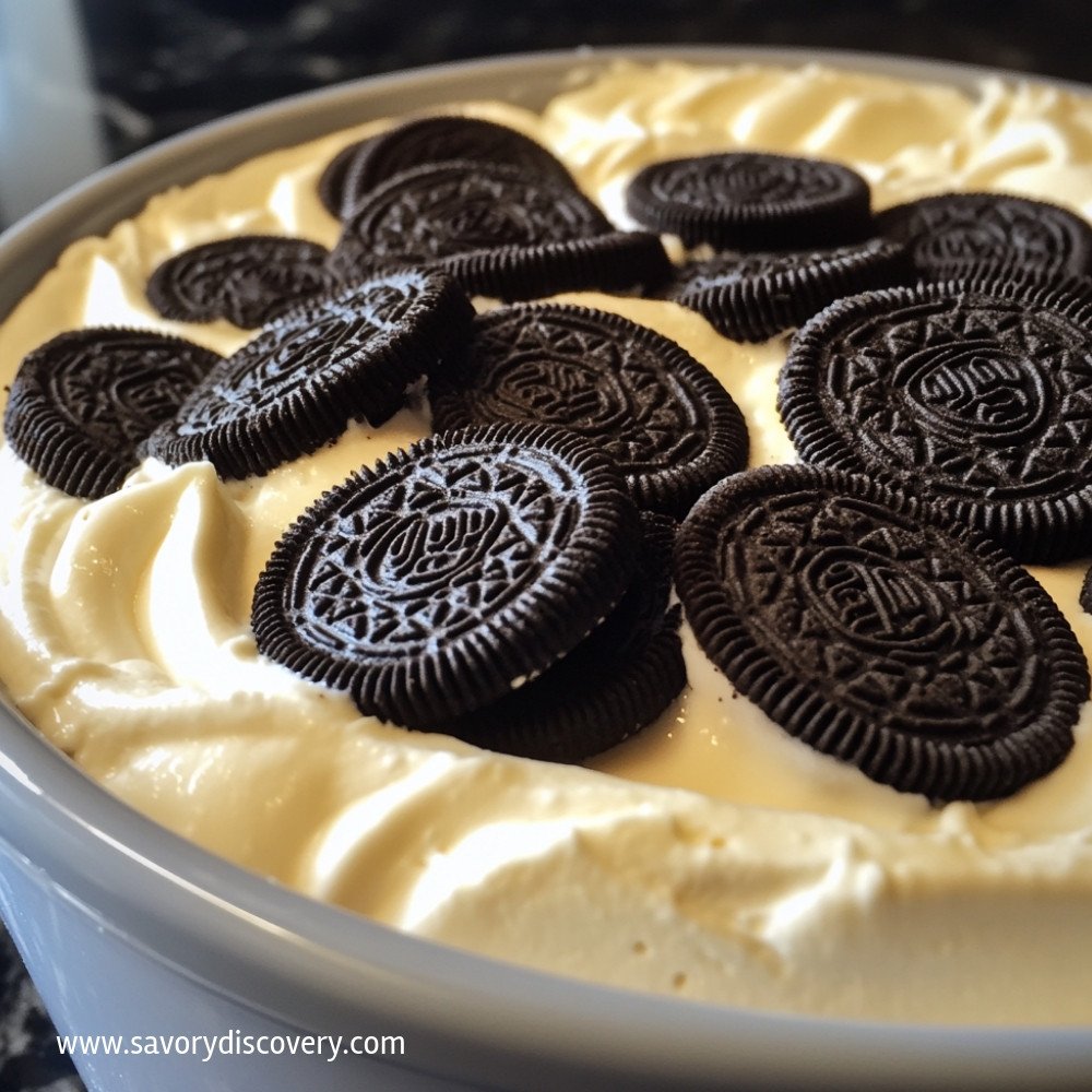 Small Serve Baked Oreo Cheesecake in a Cooker