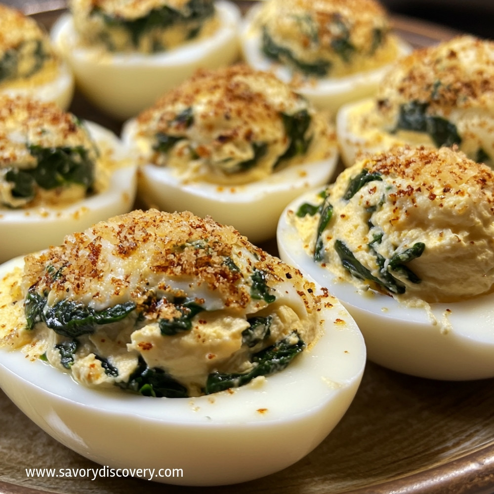 Stuffed Eggs with Spinach