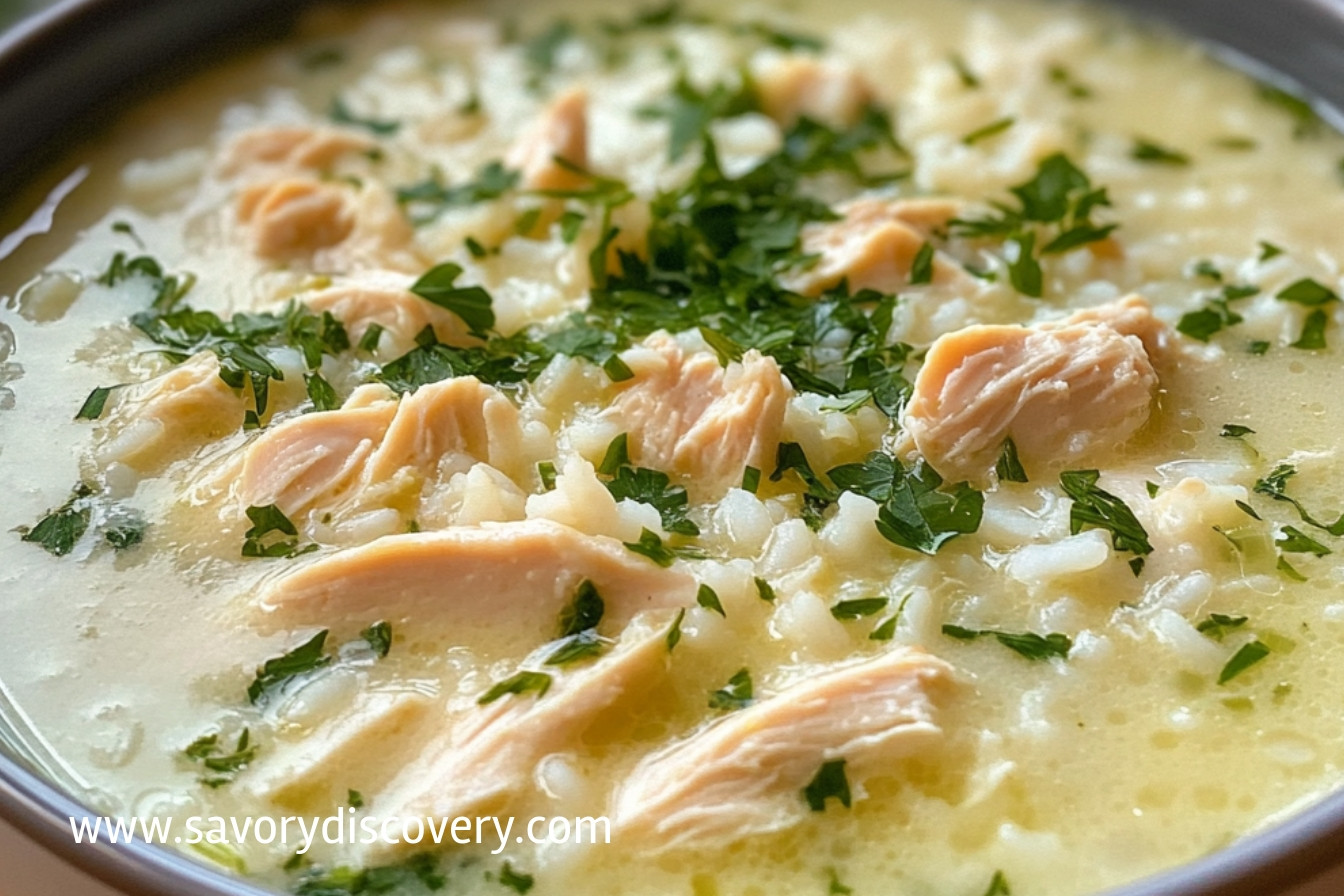 Avgolemono Chicken Soup with Rice