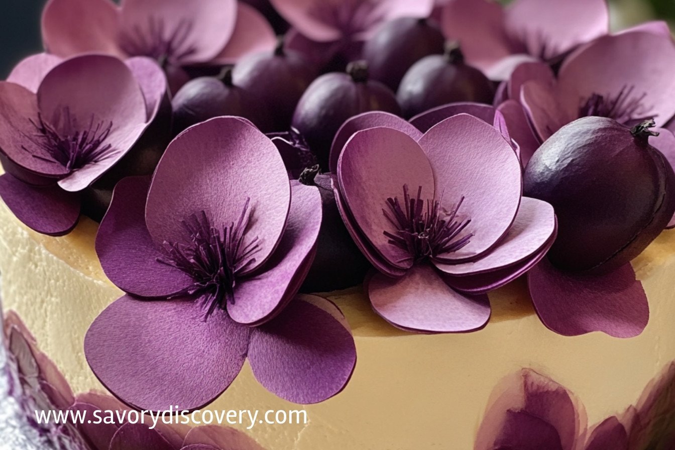 Cake with Paper Plums