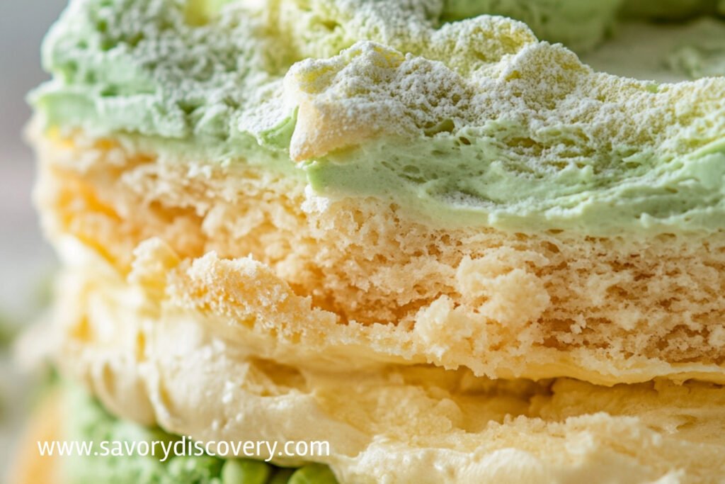 Carpathian Cake with Pea Choux Pastry