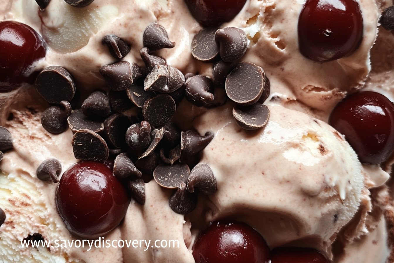 Cherry Chocolate Ice Cream (No Churn)