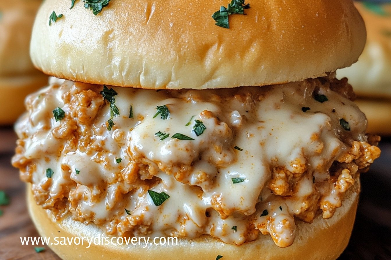 Chicken Alfredo Sloppy Joes