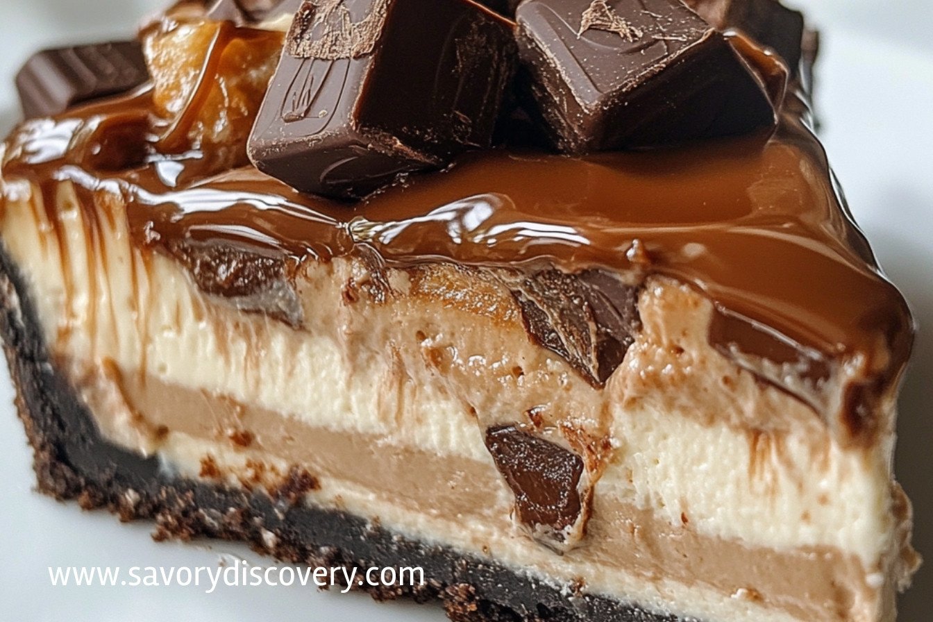 Chocolate Caramel Twix Cheesecake